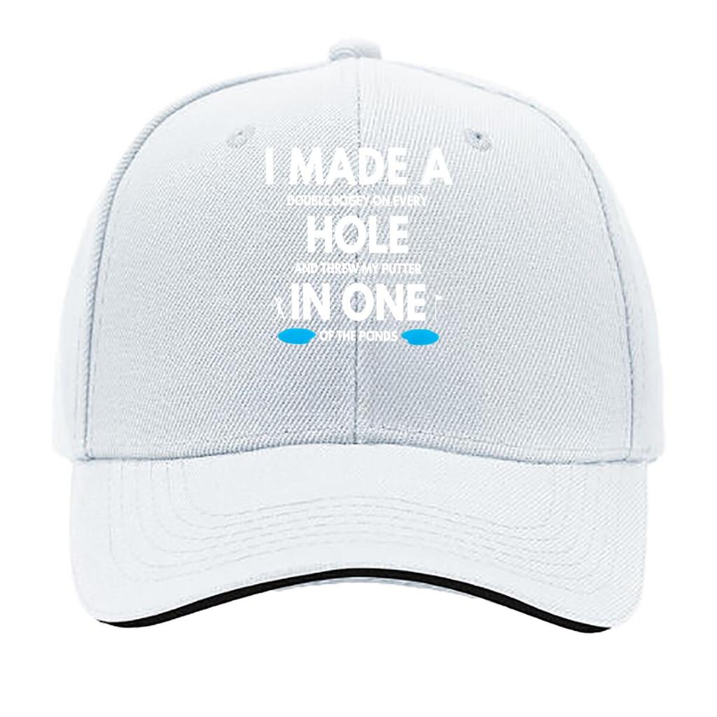 Funny I Made a Hole in One Golf  Vintage Adjustable Dad Hat Suitable for Golf Course Outfits  Ca Sandwich Baseball Cap
