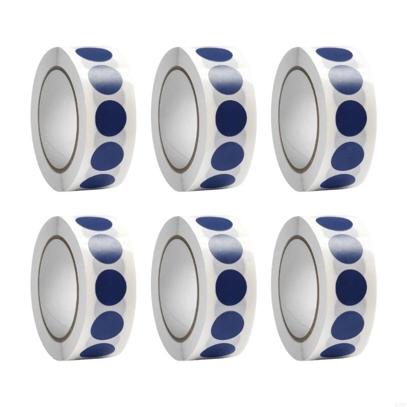6 Rolls Red Dot Sticker Adhesive Labels Round Sticker Circular Sticker For Crafting Storage Sorting Projects