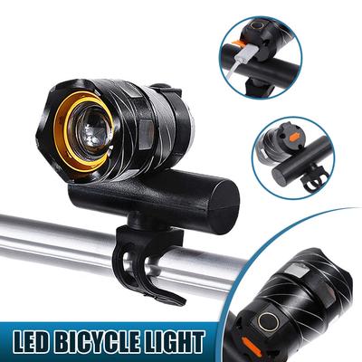 Bisiklet Işık Gece Sürüş T6 Güçlü Işık Ayarlanabilir Odak Alüminyum Alaşımlı Ön Işık USB Şarj Edilebilir Uzun Işın Bisiklet Işığı Bisiklet Aksesuarları
