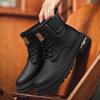New Fashion Autumn And Winter Men's High Top Martin Boots Students Male Boys Trending Soft Sole Work Shoes Labor Protection Martin Sneakers
