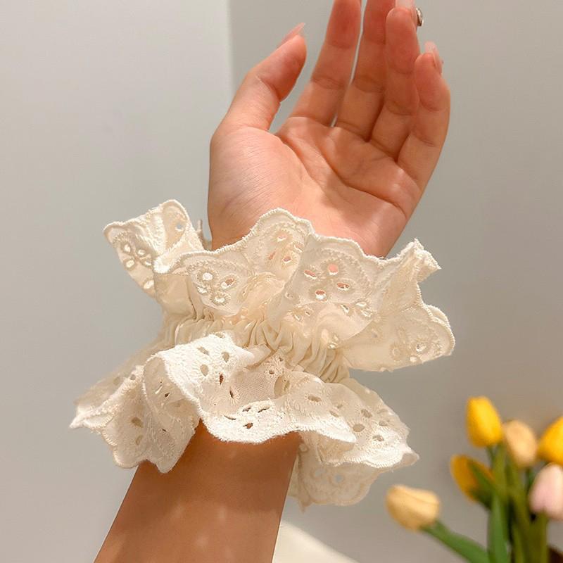 Lace Elegant Double Layered Oversized Headband For Women'S Hair Accessories