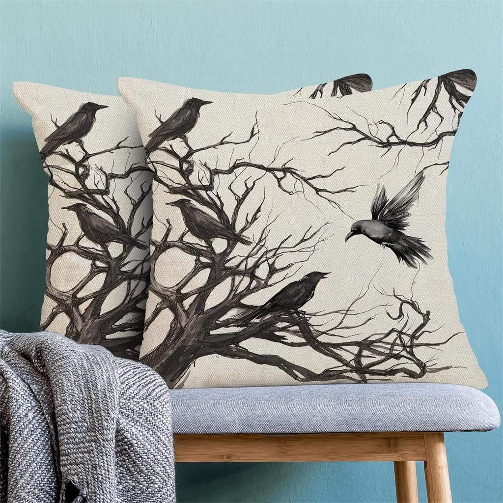 Halloween Pillow Cover Specter  Print Pillow Living Room Sofa Cushion Bedside Pillow Cover