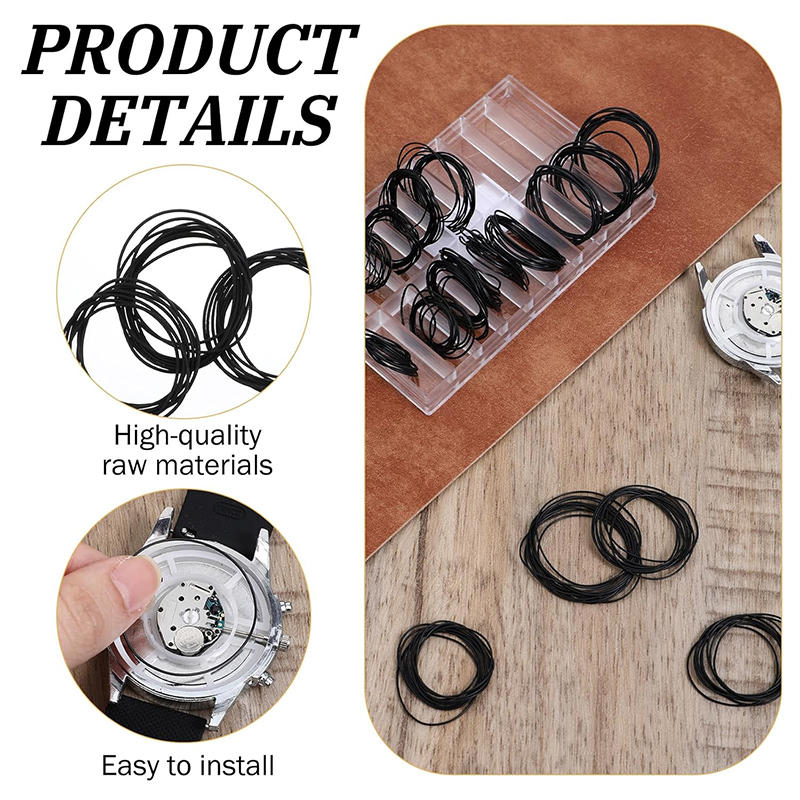 Waterproof Rubber Watch Back Cover O Ring Gasket Seal Replacement Repair Spare Part for Watchmaker  Elastic Silicone - Suitable for Home Travel Daily