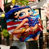 doll Print Umbrella Automatic Opening/ Closing - Portable Foldable Design - Daily use for Travel/Outdoor - Gift for Birthday