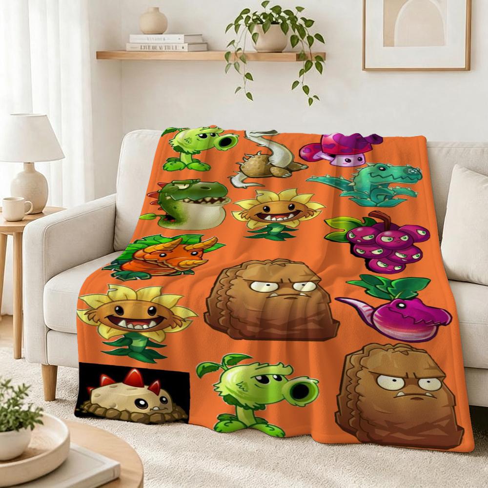 Plants Vs Zombies Game Blanket Sofa Blanket Home Decor Air Conditioning Blanket Nap Blanket Machine Washable