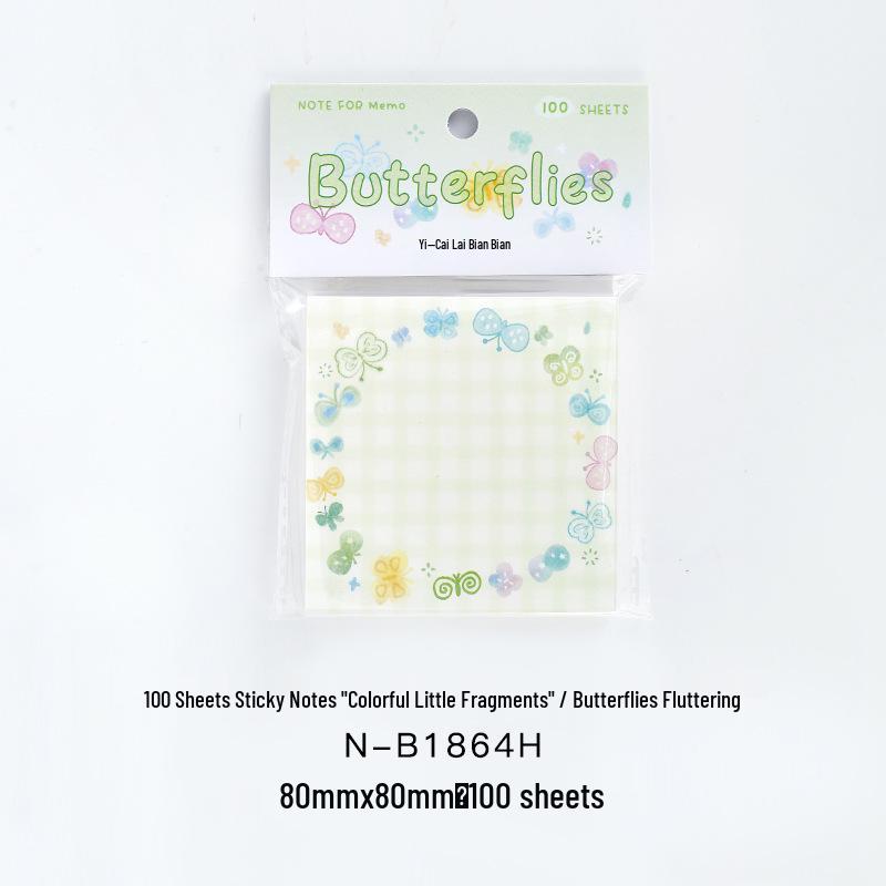 Korean Style Illustrated Memo Paper - Colorful 100 Sheets