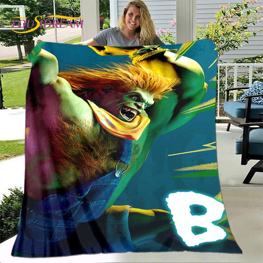 Street Fighter Retro Game  Gamer Soft Plush Blanket,Flannel Blanket Throw Blanket for Living Room Bedroom Bed Sofa Picnic Cover