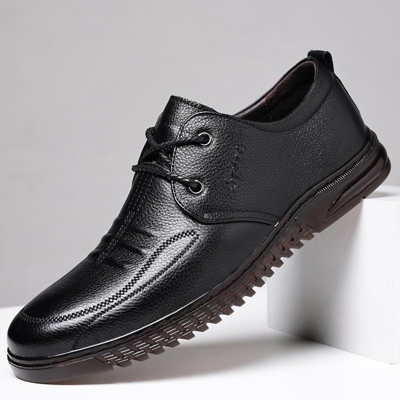 2025 Handcrafted Mens Oxford Shoes Genuine Calfskin Leather Brogue Dress Shoes Classic Business Formal Shoes Man four seasons