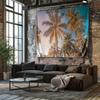 Tropical Palm Shadow Wall Tapestry  Dappled Light Home Decor Hanging