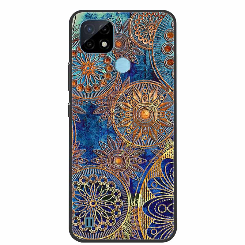 For Realme C21Y Case 3D Flower Emboss Soft Silicone Phone Case For OPPO Realme C21Y RMX3261 Capa TPU Funda Realmi C21 Y Coque