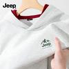 Men's Contrast Hooded Pullover Sweatshirt