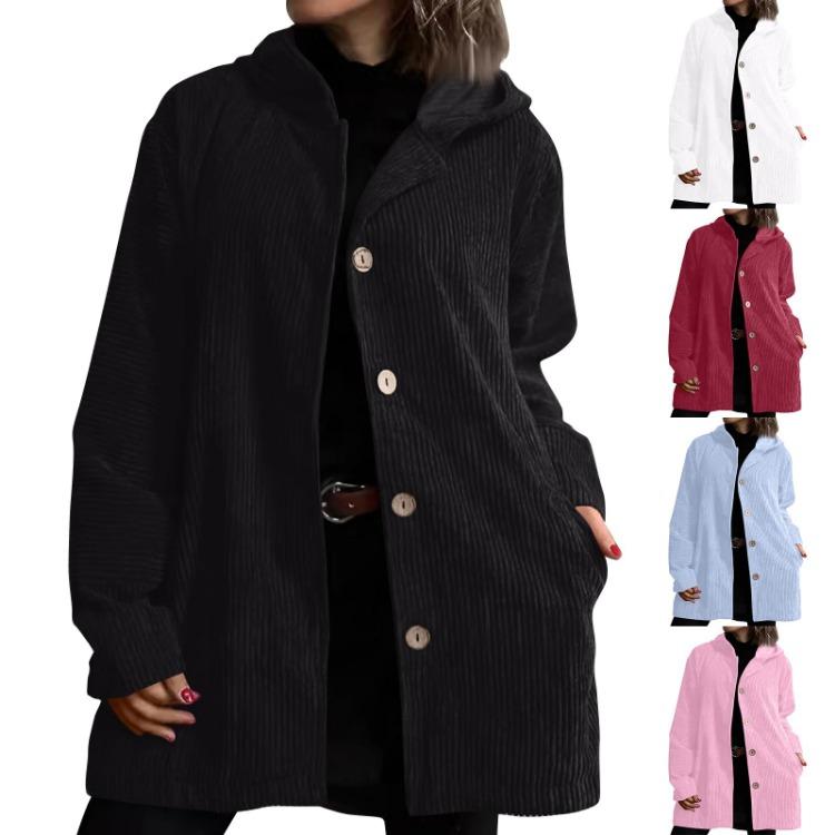Casual Loose Jacket Women Long Sleeved Hooded Fashion Outerwear
