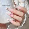 High-quality Crystal Heart Nail Art Decorations with Grooved Flash Design