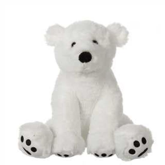 Apricot Lamb White Polar Bear Plush Toy, Soft and Cute, Fluffy White Polar Bear for Boys and Girls, 30cm