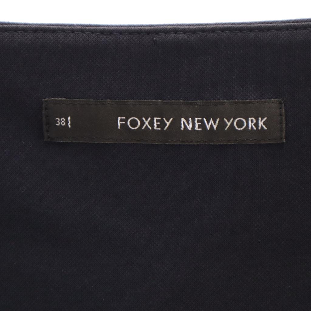 FOXEY NEW YORK made in Japan French sleeve one piece 38 Navy Women Used
