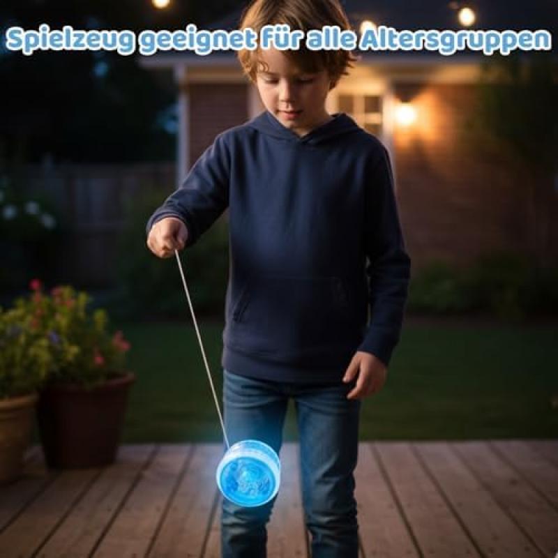 Responsive Yo-Yo 6-Piece Set Children's Yo-Yo with Static Function and Ball Bearings Suitable for Children 3 Years and Up Diameter: 6 Cm