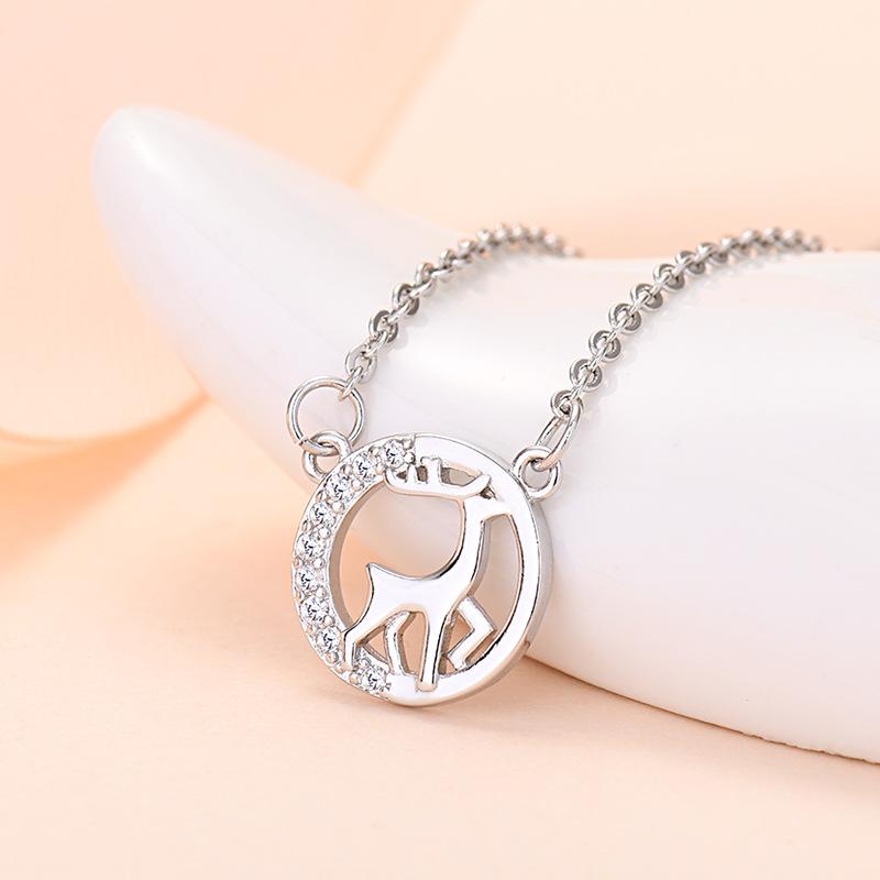 

Ожерелье с подвеской Yilu You для женщин, простая легкая роскошная инкрустация бриллиантами, высококачественная цепочка на ключицу для девушки