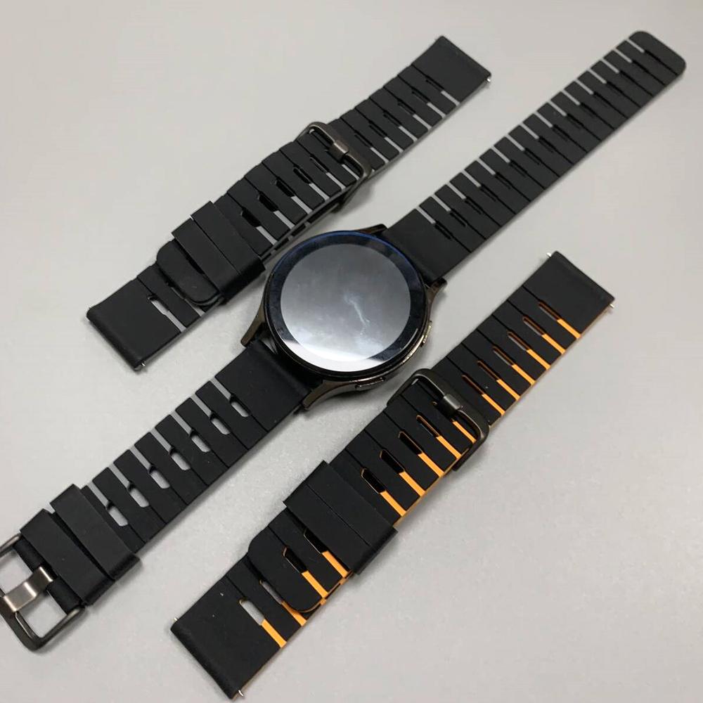 22mm Two-Tone Silicone Strap For COROS APEX 2 Pro 46mm/PACE Pro 3 Sports Soft Bands For SUUNTO RACE 2/S RUN Bracelet Accessories