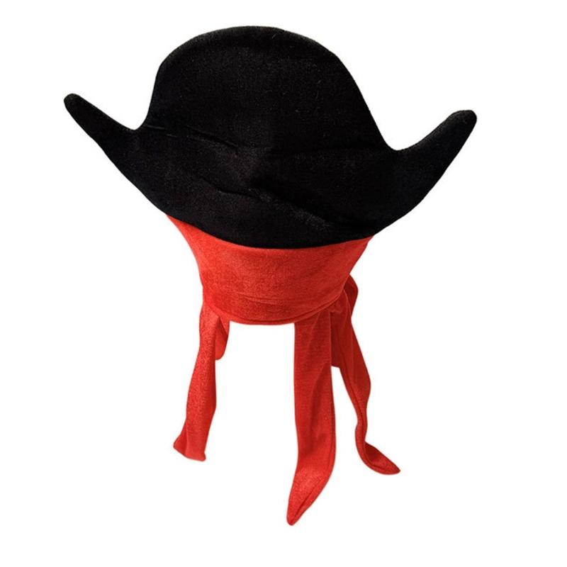 Pirate Cuttlefish Character Hat with Soft Fabric and Adjustable Sizing for Halloween Cosplay Party Looks and Photo Props