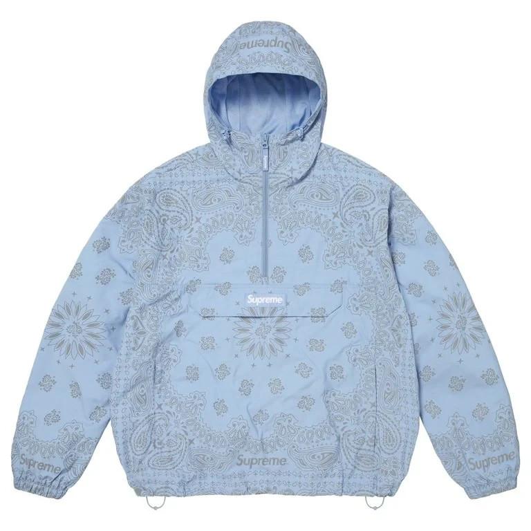 Supreme Reflective Bandana Anorak Light Blue