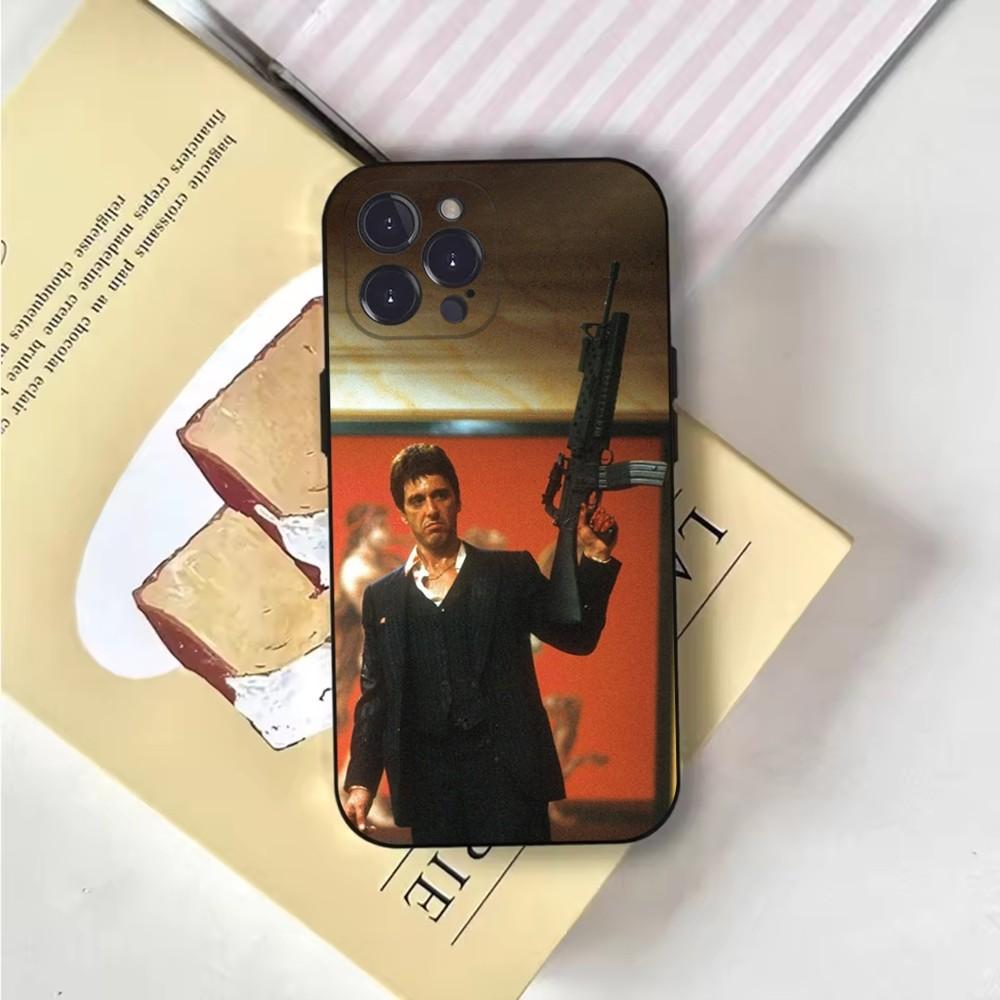 S-Scarfaces Tony M-Montana Phone Case For iPhone 16,15,14,13,12,11,Pro,X,XS,Max,XR,Plus,Mini Soft Black Cover