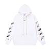 Off-White 2025 Autumn/Winter New Newspaper Arrow Pattern Printed Men's Hoodie