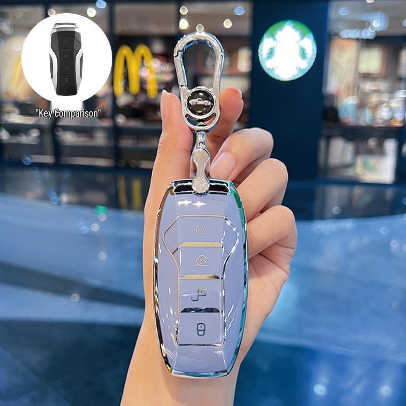 BYD Key Cover for Dolphin Song, Qin DMI, Han EV, Yuan Pro, Tang, Seal, GT, and Seagull - Summer Edition