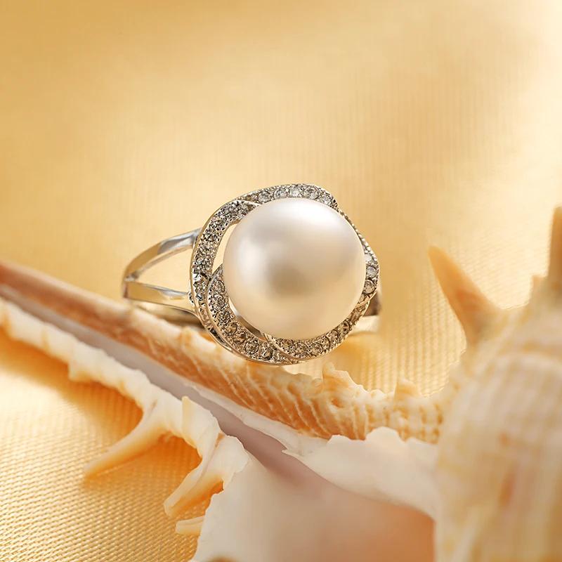 Fine Pearl Jewelry Set AAAA 8-9mm Pearls High Quality Pendant Necklace Earrings Ring for Women Silver Bridal Jewelry Sets