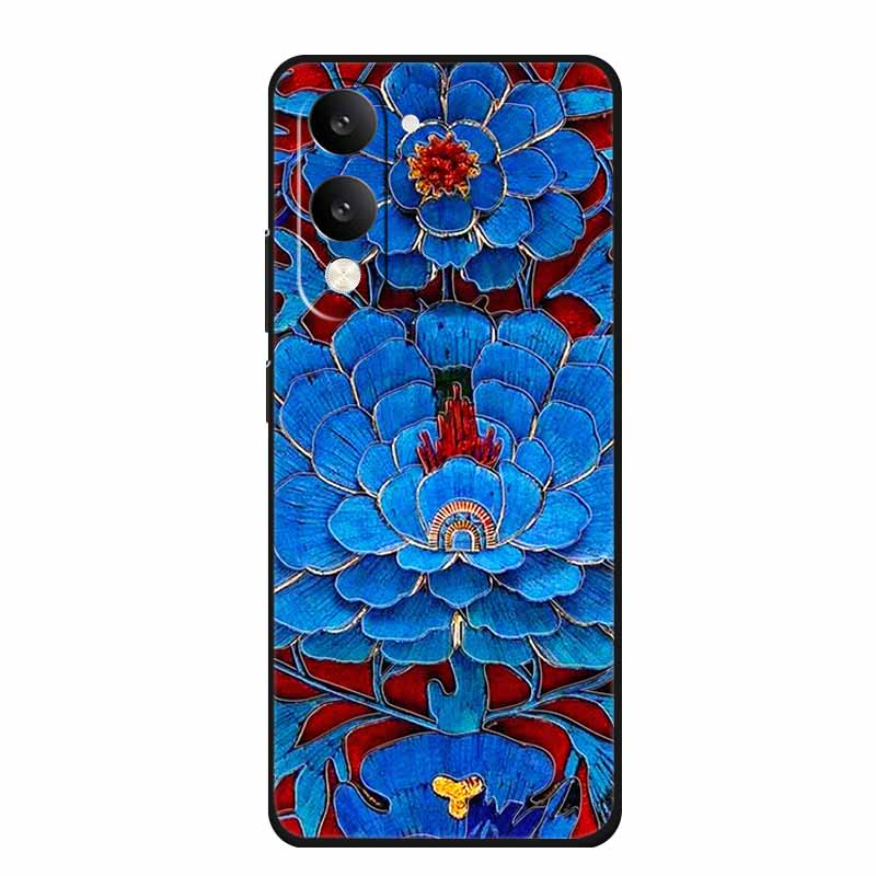 3D Emboss Case For Vivo iQOO Z10 Lite Phone Case Coque Flowers Silicone Soft Back Cover For Vivo Y29S Y29T Y19s GT 5G Case Funda