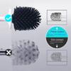 Bathroom Black Toilet Brush Soft TPR Silicone Brush Head No Dead Corners  Floor-standing Cleaning Brushes WC Accessories