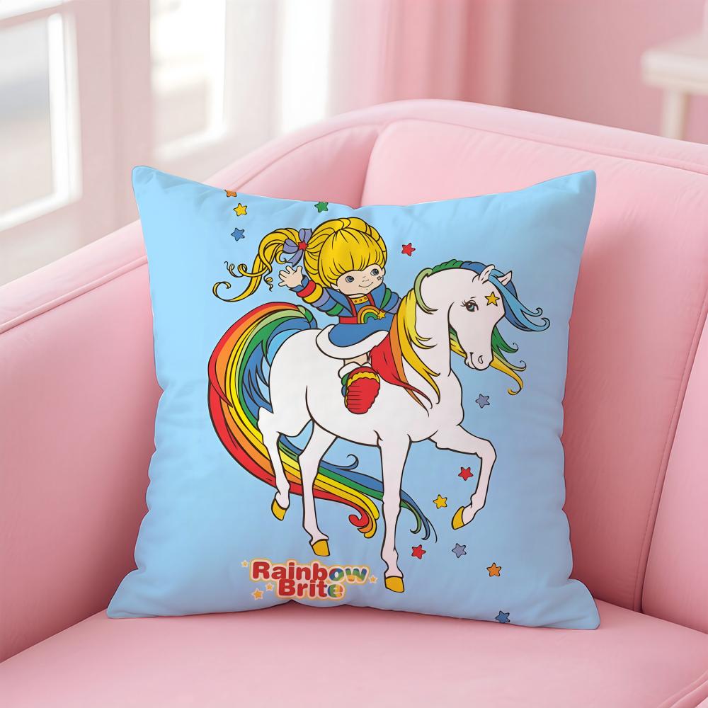 Cute R-Rainbow B-Brite Cushion Cover Comfortable Reversible Pillow Cover Ideal For Car Sofa Bedroom & Beyond