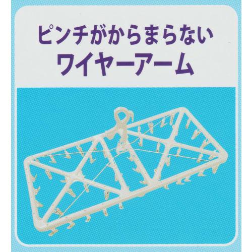 52-Pinch Large Capacity Folding Corner Hanger, Space-Saving Design with Kamoi Hooks, Laundry Hanger, Indoor/Outdoor Use, White