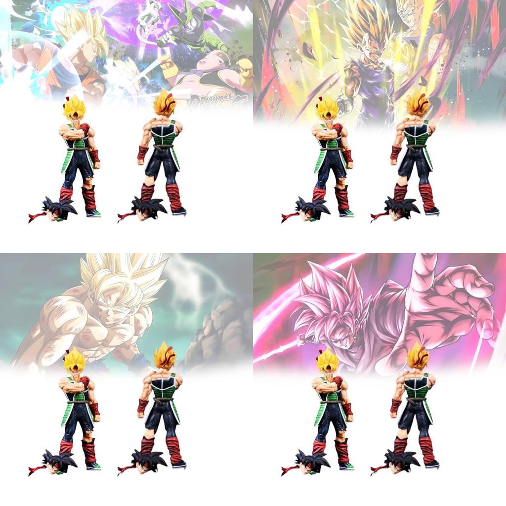 Super Saiyan Gk Double Head Sculpted Collectible Figure 24cm Pvc Model Toy