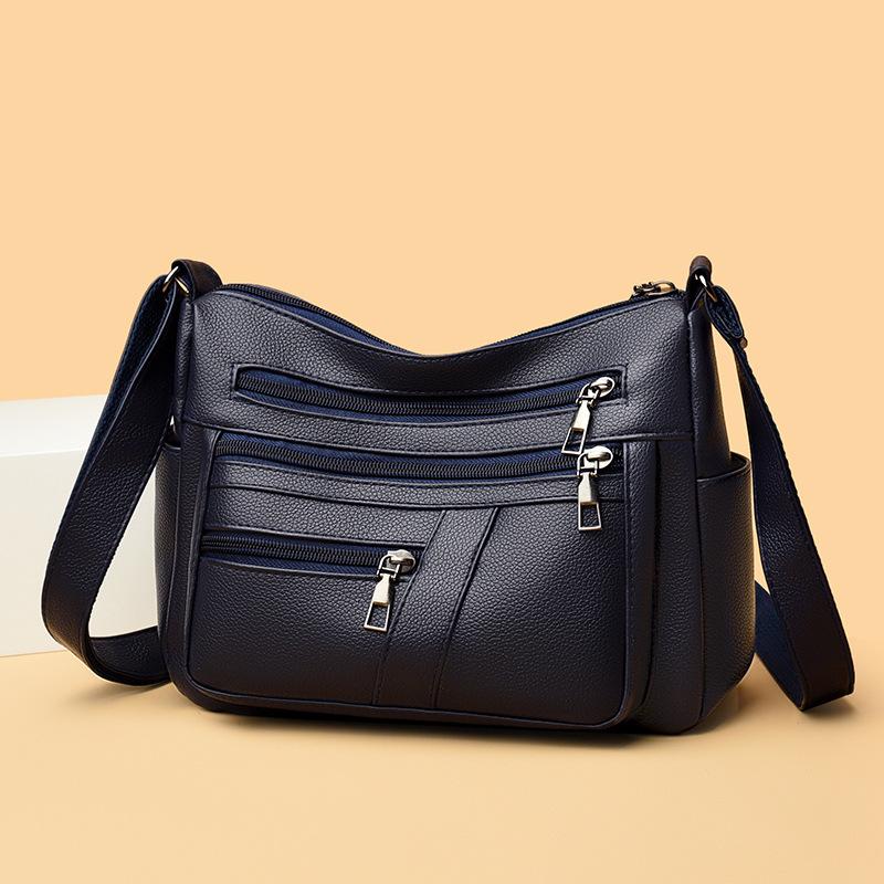 Fashion Crossbody Bag 2025 Hot Soft Multi-layer Joker Shoulder Bag PU Waterproof Large-capacity Multi-pocket Practical Messenger Bag