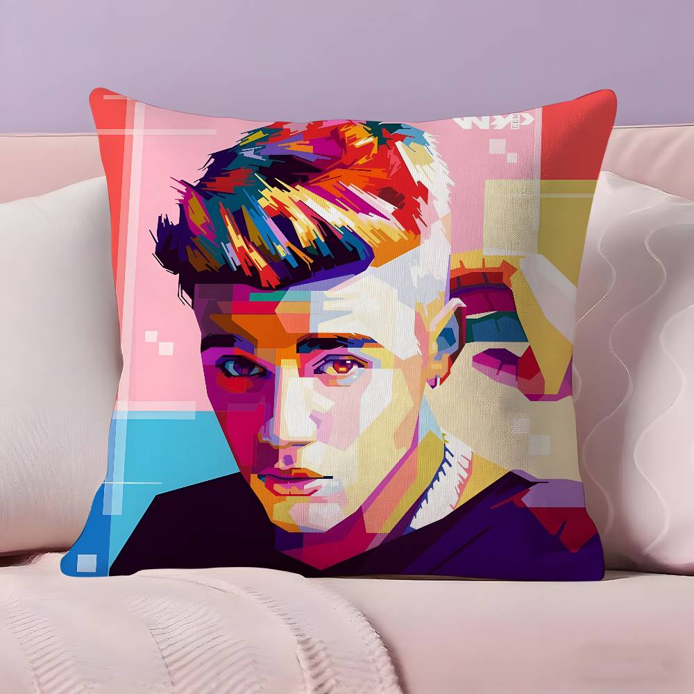 Крутая наволочка Singer J-Justin B-Bieber  Ультрамягкая, приятная к коже ткань, комфорт как облако и потайная молния 12x12Inch