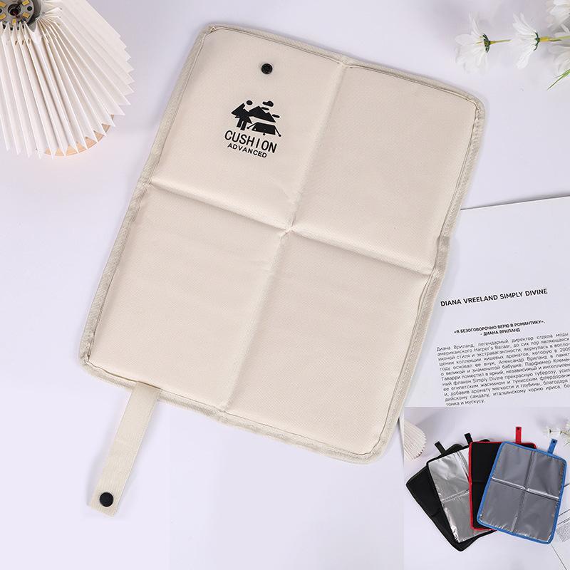 

Outdoor folding seat cushion Oxford cloth fashionable and simple camping floor mat thickened moisture-proof and dirty picnic mat grid base 37cm*30cm