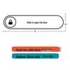 Self-Adhesive Sliding Unlock Text Wall Stickers for Mobile or Home Glass Doors