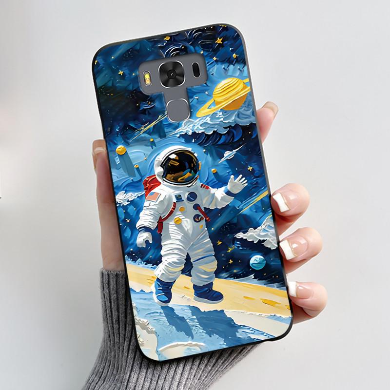 Case For Asus ZenFone 3 Max ZC553KL Capa Coque Cute Cartoon Printing Shell Protective Cover Soft Silicone Black Casing Funda