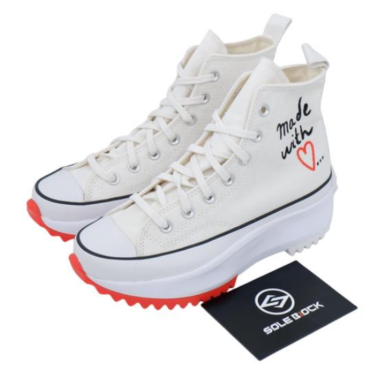 

Converse Женские Run Star Hike High Сделано с любовью - Белый Женский 571874C EU 36 чёрный/белый
