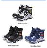 Kids' Winter Snow Boots with Velvet Lining, Ages 6-12, Outdoor Skiing, Warm & Cold-Proof Cotton Boots for Boys