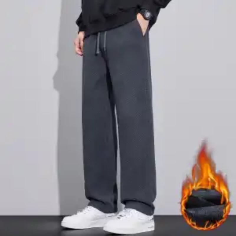 New Autumn and Winter Twill Knitted Pants Casual  Drape Straight Fashion  Loose Versatile