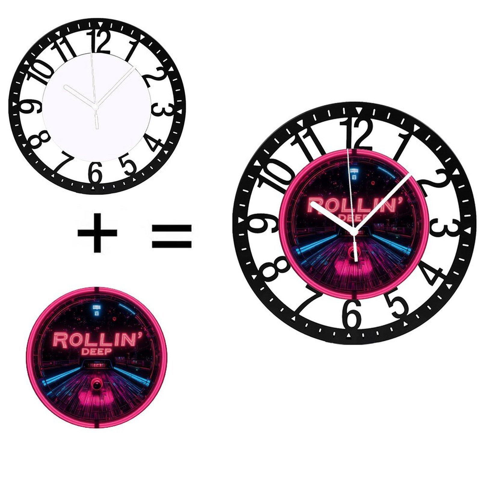25cm Fashion Style Iron Round Wall Clock with Modern Art 10 inch(25.40cm)