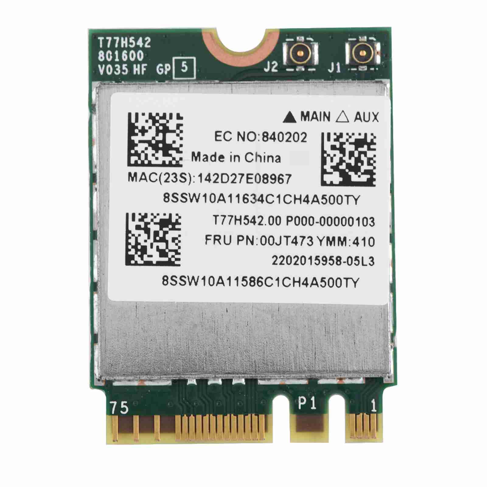 

Dual Band 433Mpbs Network NGFF M2 Wireless WIFI Card 802.11AC for Lenovo чорний