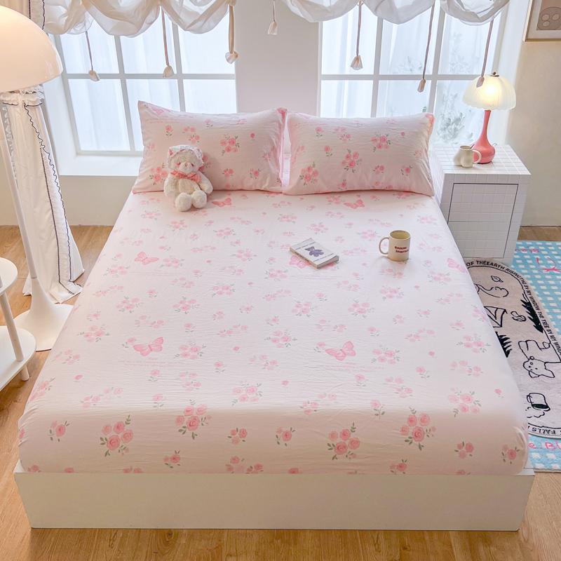 Soft Bonenjoy Fitted Sheet Printed Bed Cover Breathable Mattress Protector Bed Linen Pillowcase Need Order