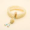 Natural White & Creamy Yellow Jade Bodhi Root Double-Strand Bracelet - New Chinese Design for Women