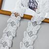 White Butterfly Embroidery Hollow Bead Sequins Barcode Wedding Accessories Diy Headgear Dress Decorative Lace