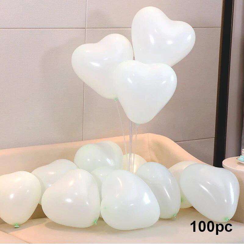 Heart-Shaped Thickened Macaron Balloons 2.2g for Weddings, Birthdays, Holidays, and Party Decorations