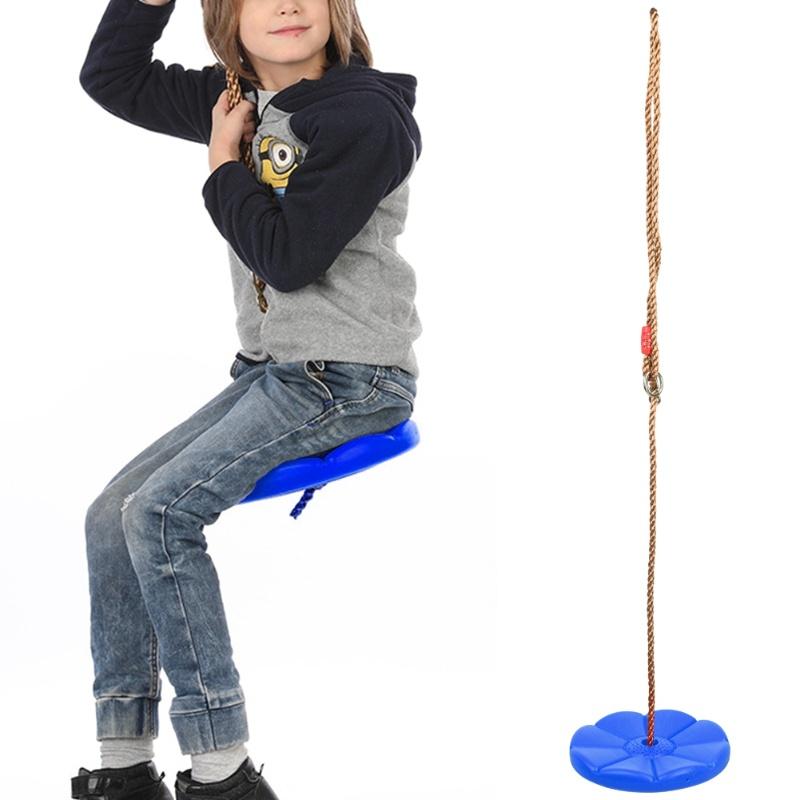 Climbing Rope Tree Swing Indoor Outdoor Disc Hanging Seat Playing Equipment Children ToysBlue