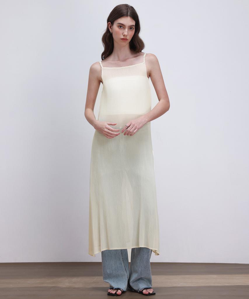 Pleats Mood Sheer Pleated Layered Dress