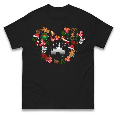 Christmas TShirt Mickey Mouse Gingerbread Candy Castle Xmas Gift Tee Top